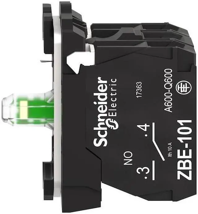Alt view image 2 of 3 - SCHNEIDER ELECTRIC ZB5AW0B15 Lamp Module and Contact Block,1NO/1NC