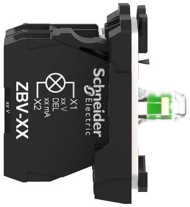 Alt view image 3 of 3 - SCHNEIDER ELECTRIC ZB5AW0B11 Lamp Module and Contact Block,22mm,1NO