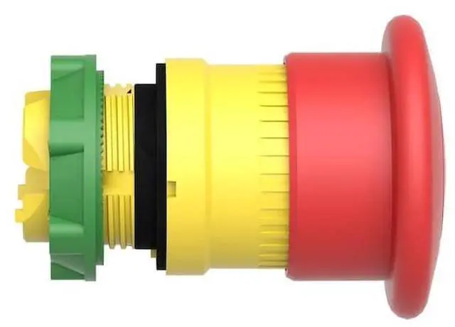 Alt view image 4 of 5 - SCHNEIDER ELECTRIC ZB5AT84TQ Emerg. Stop Push Button,Red,22mm