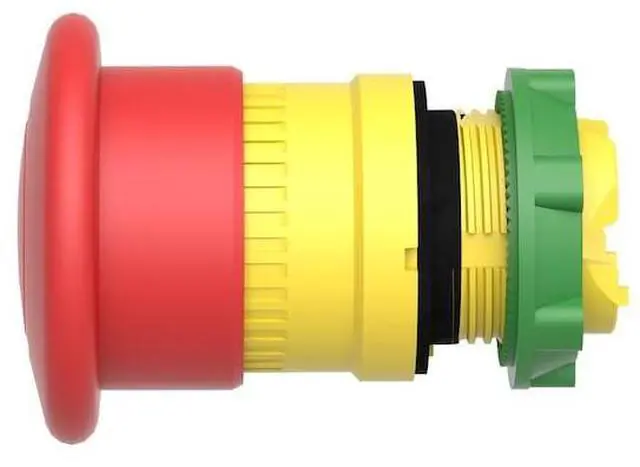 Alt view image 5 of 5 - SCHNEIDER ELECTRIC ZB5AT84TQ Emerg. Stop Push Button,Red,22mm