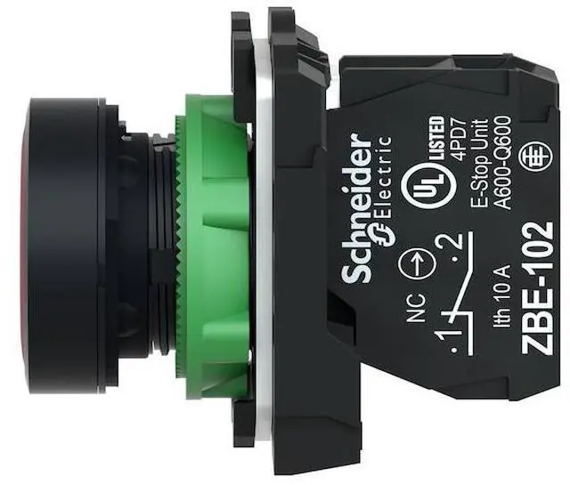 Alt view image 7 of 7 - SCHNEIDER ELECTRIC XB5AA42 Push Button Operator, 22 mm, 1NC, Red
