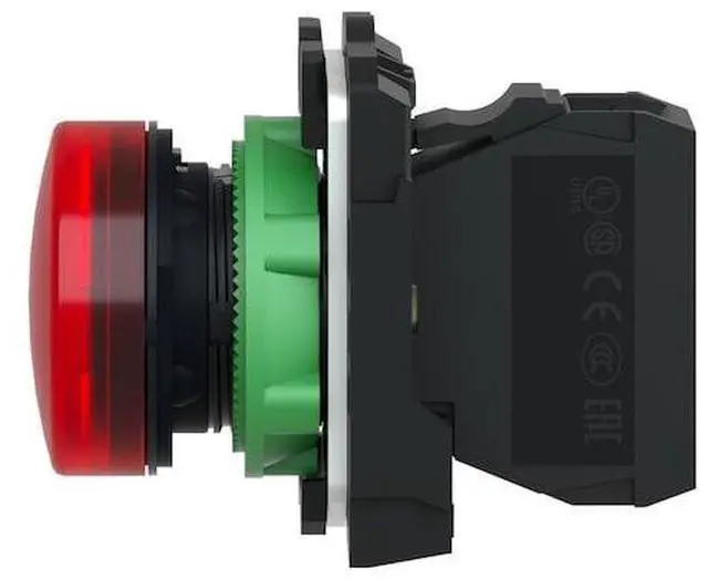 Alt view image 4 of 6 - SCHNEIDER ELECTRIC XB5AVG4 Pilot Light Complete,Red,LED