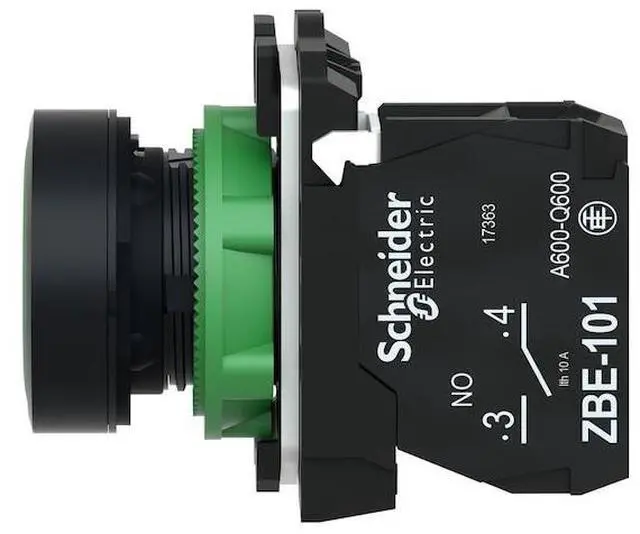 Alt view image 6 of 6 - SCHNEIDER ELECTRIC XB5AA31 Flush Push Button Operator, 22 mm, 1NO, Green