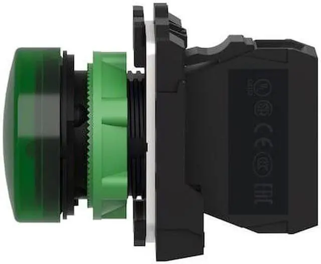 Alt view image 4 of 5 - SCHNEIDER ELECTRIC XB5AVG3 Pilot Light Complete,Green,LED