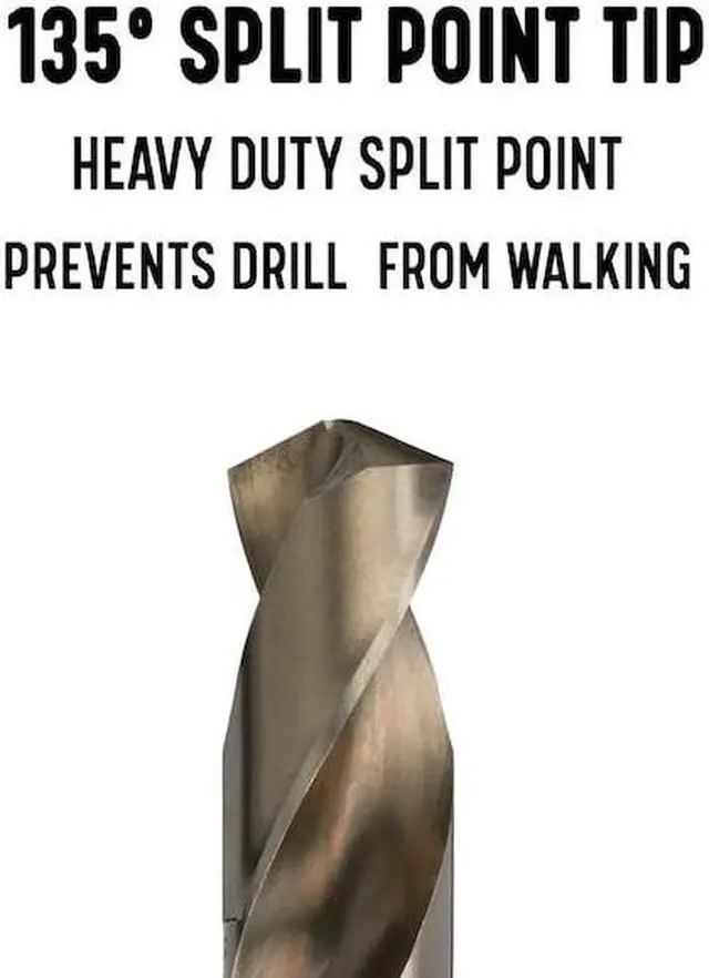 Alt view image 5 of 5 - Drill America DWDCO49-64 .77 in. .5 in. Reduced Shank Cobalt Silver and Deming Drill Bit, Qualtech