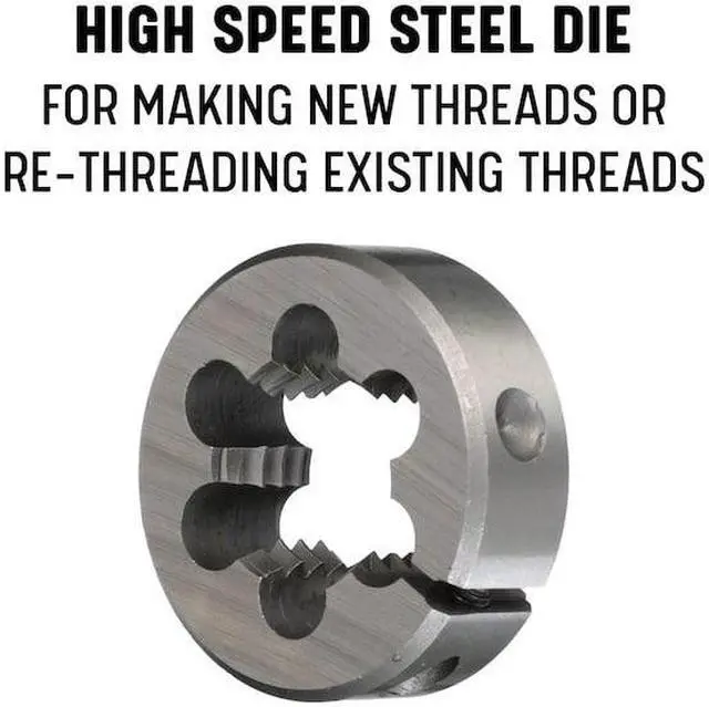 Alt view image 2 of 7 - DRILL AMERICA DWTMR112-10X1.25 m10 X 1.25 1-1/2" OD HSS Round Die