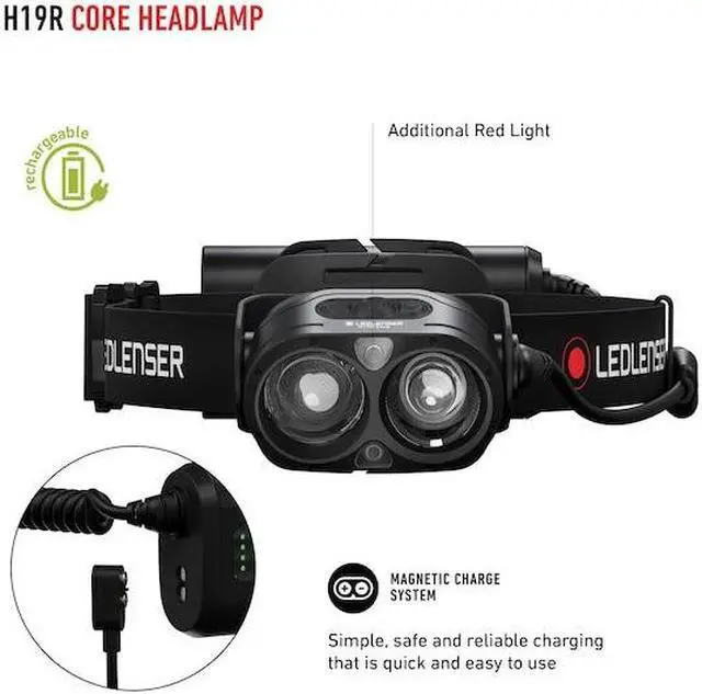 Alt view image 6 of 6 - Ledlenser 880503 H19R Core Rechargeable Headlamp - 3500 Lumens