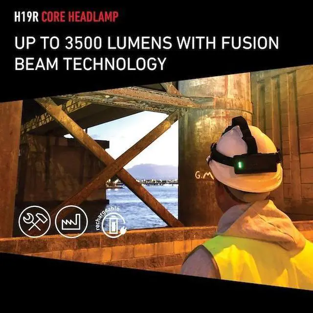 Alt view image 5 of 6 - Ledlenser 880503 H19R Core Rechargeable Headlamp - 3500 Lumens
