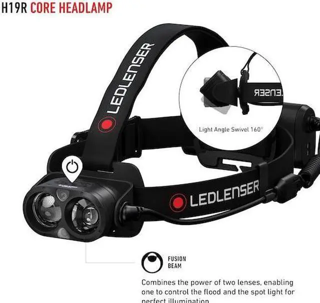 Alt view image 4 of 6 - Ledlenser 880503 H19R Core Rechargeable Headlamp - 3500 Lumens