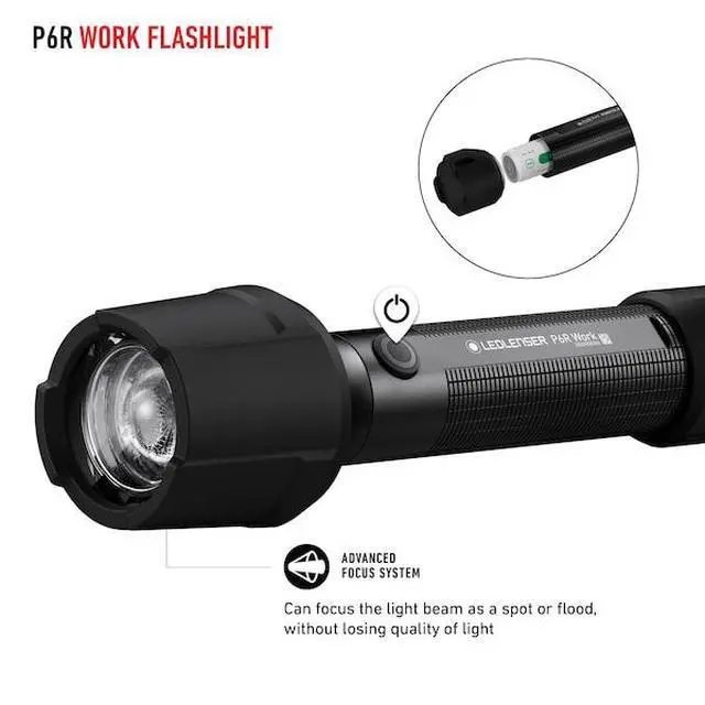 Alt view image 12 of 12 - LEDLENSER P6R Work Rechargeable LED Flashlight - 850 Lumens