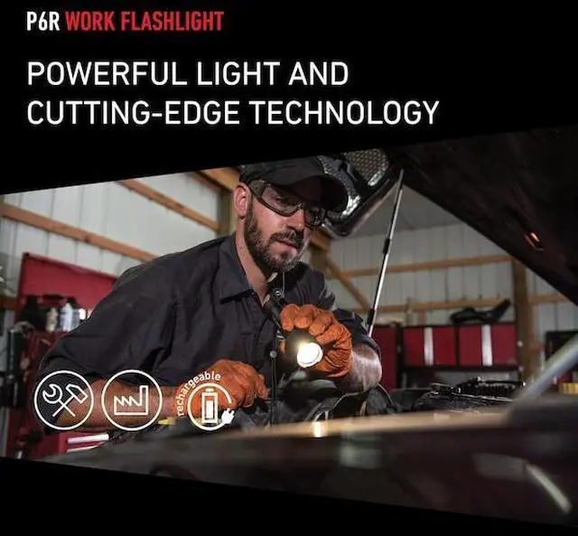 Alt view image 11 of 12 - LEDLENSER P6R Work Rechargeable LED Flashlight - 850 Lumens