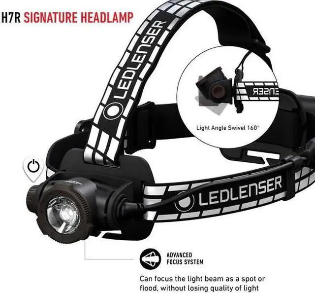 Alt view image 5 of 6 - Ledlenser 880508 H7R Signature Rechargeable Headlamp - 1200 Lumens