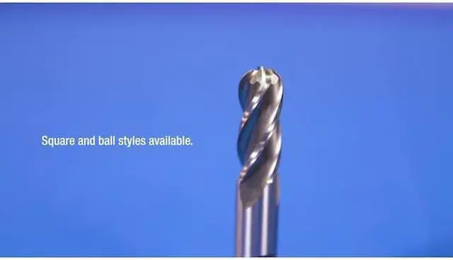 Alt view image 4 of 4 - Drill America MMO3/4-4FSE Solid Carbide End Mill, Polished Finish, 4 Flute, Square End, 1-1/2" Cutting Length, 3/4" Cutting Diameter, 4" Length, 3/4" Shank (Pack of 1)