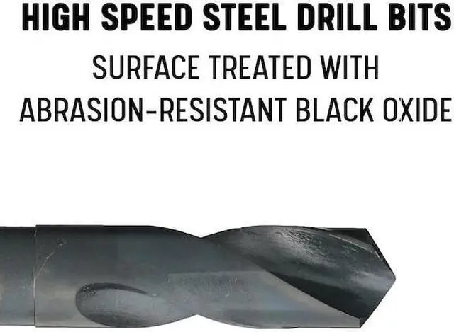 Alt view image 7 of 11 - 1" Reduced Shank HSS Drill Bit, 1/2" Shank, Qualtech, DWDRSD1