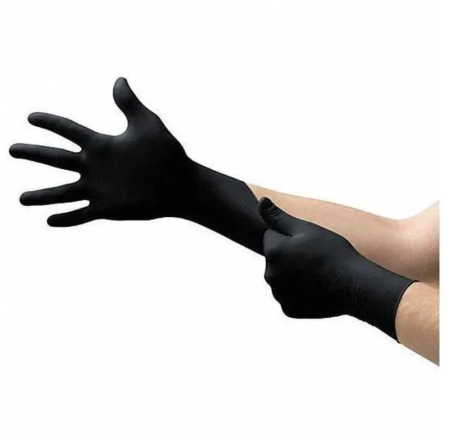 Alt view image 5 of 5 - ANSELL BD-1003-NPF-L Exam Gloves with Textured Fingertips, Nitrile, Powder