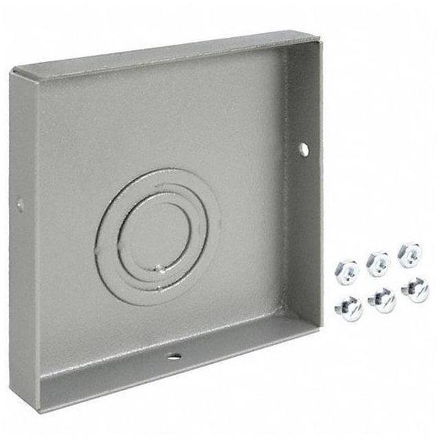 Alt view image 4 of 4 - WIEGMANN E0404 Wireway, End Cap, 4 in W, 4 in H, 1 in L, With Knockouts, Steel,
