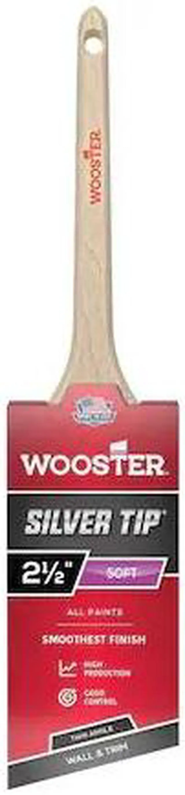Alt view image 3 of 4 - WOOSTER 5224-2 1/2 2-1/2" Polyester Angle Sash Paint Brush, Length: 2-11/16"