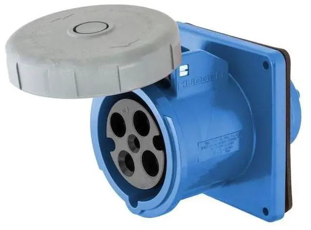 Alt view image 2 of 3 - HUBBELL WIRING DEVICE-KELLEMS HBL460R9W Watertight Pin & Sleeve Receptacle, 60