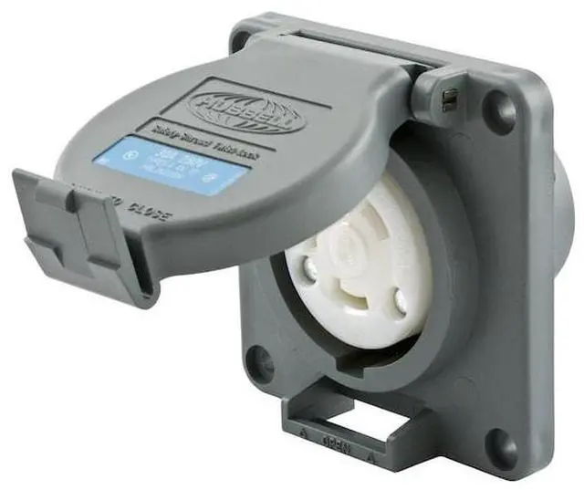 Alt view image 4 of 7 - HUBBELL WIRING DEVICE-KELLEMS HBL2620SW 30A Watertight Twist-Lock Receptacle 2P