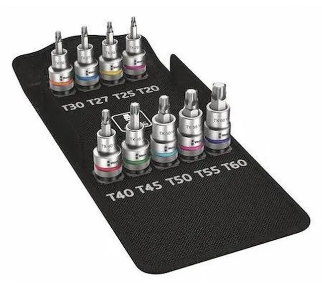 Alt view image 6 of 6 - Wera Socket Bit, Torx(R), 1/2" Drive Size Chrome  Steel  05004202001