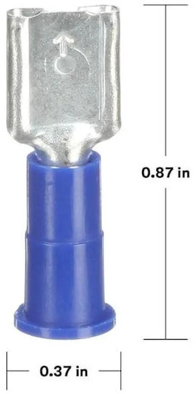 Alt view image 6 of 9 - 3M MVU14-250DFX Scotchlok Female Disconnect, Blue, 16-14AWG, PK100