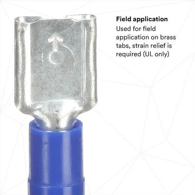 Alt view image 5 of 9 - 3M MVU14-250DFX Scotchlok Female Disconnect, Blue, 16-14AWG, PK100