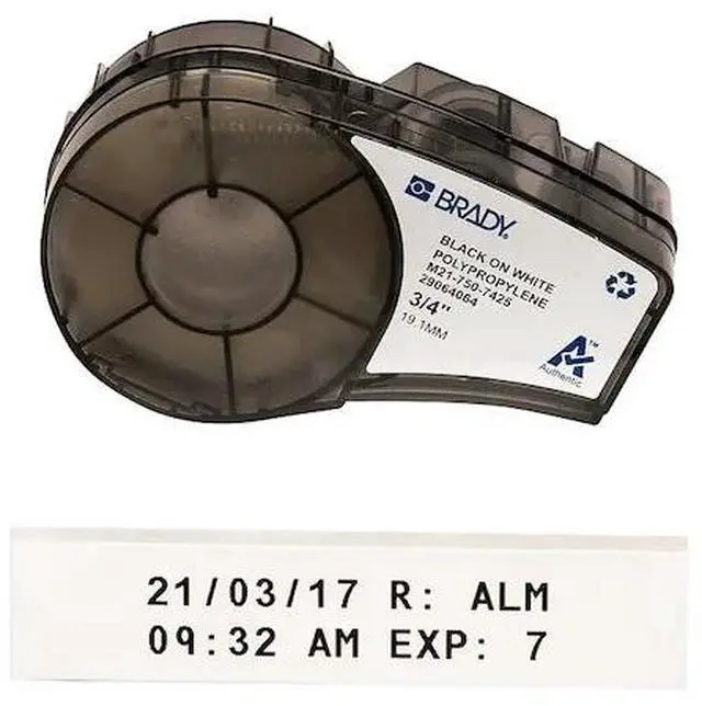 Alt view image 2 of 6 - BRADY M21-750-7425 Label, Black/White, Labels/Roll: Continuous