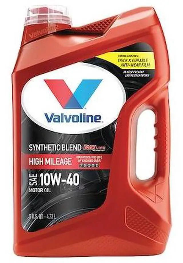 Main image of VALVOLINE 881148 Motor Oil, Synthetic Blend, 10W-40, 5 Qt.