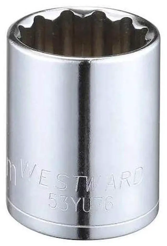 Main image of WESTWARD 53YU76 1/2" Drive, Metric Socket, 25mm Socket Sz, 12 Pts