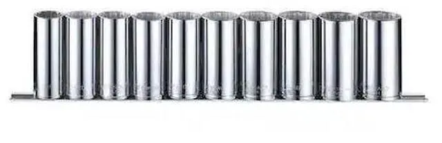 Main image of WESTWARD 53PN72 1/2" Drive Socket Set, Metric, 10pcs