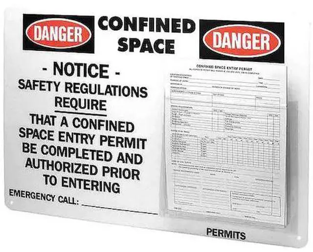 Alt view image 4 of 4 - Confined Space Permit Ctr, H15 3/4In