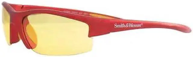 Alt view image 3 of 15 - Smith & Wesson Equalizer Safety Eyewear, Red Frame Amber Lens