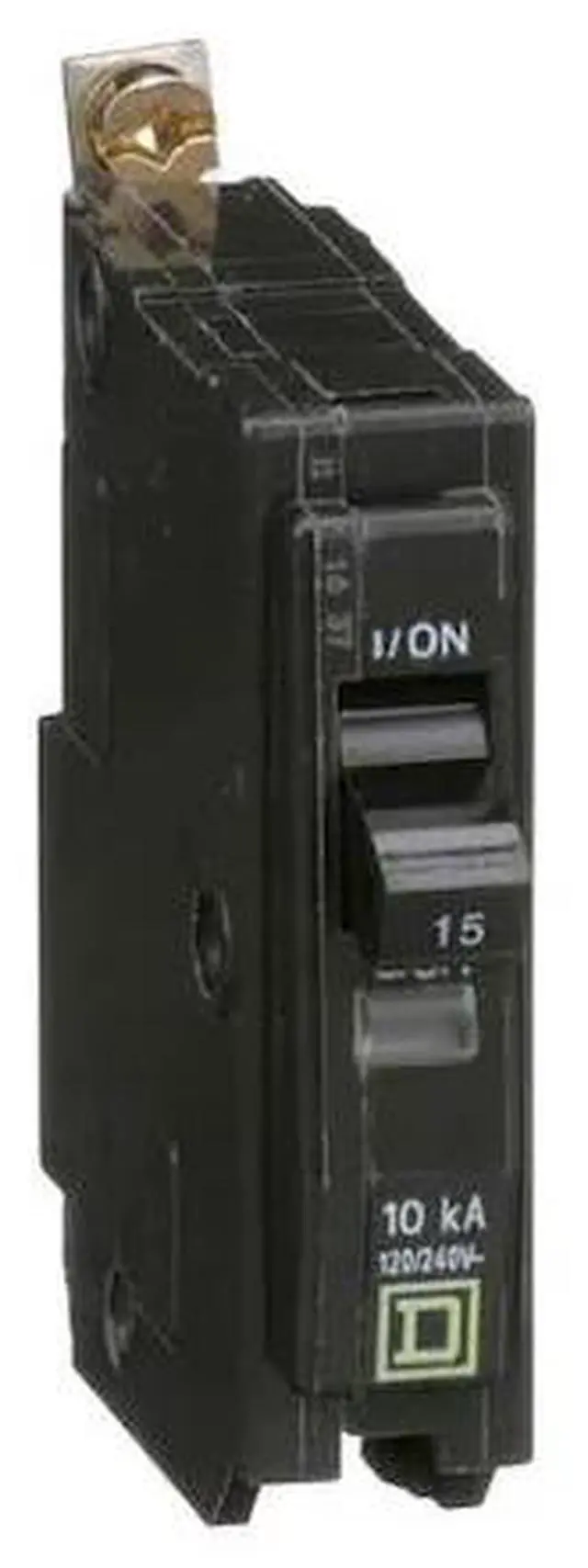 Alt view image 2 of 2 - SQUARE D QOB115 Miniature Circuit Breaker, QO Series, 15A, 1 Pole, 120/240V AC,