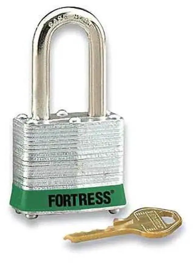 Alt view image 4 of 6 - ZORO SELECT 1803LHGRN Lockout Padlock, Keyed Different, Steel, Green, 2 in