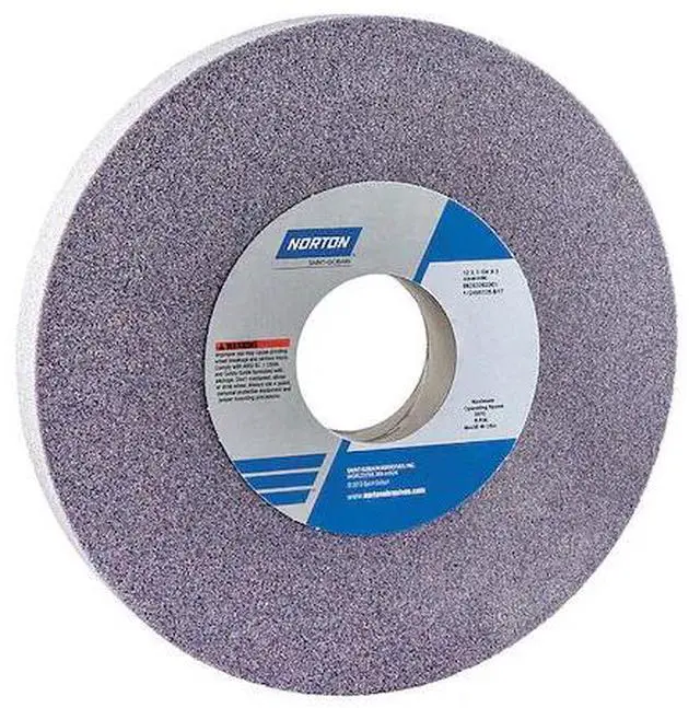 Main image of NORTON ABRASIVES 66253262301 Grinding Wheel, T1, 12x1-1/4x3, AO, 46G, Med