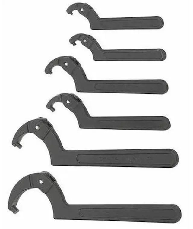 Main image of WILLIAMS WS-476 Williams Spanner Wrench Set,Adj. Pin,6 Pieces