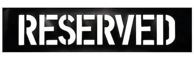 Main image of ZORO SELECT 3W630 Parking Lot Legend,Reserved,Plastic
