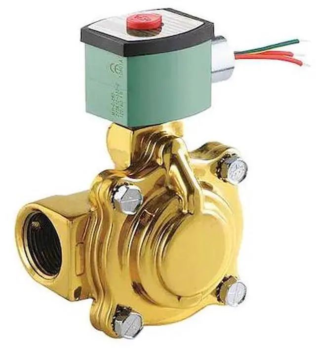 Alt view image 2 of 2 - ASCO HT8210G004 120V AC Brass Solenoid Valve, Normally Closed, 1 in Pipe Size
