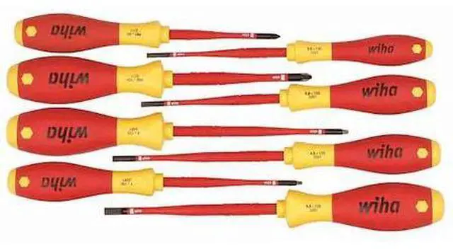 Alt view image 7 of 7 - WIHA 32197 Insulated Screwdriver Set, Slotted/Phillips, Square, 8 pcs