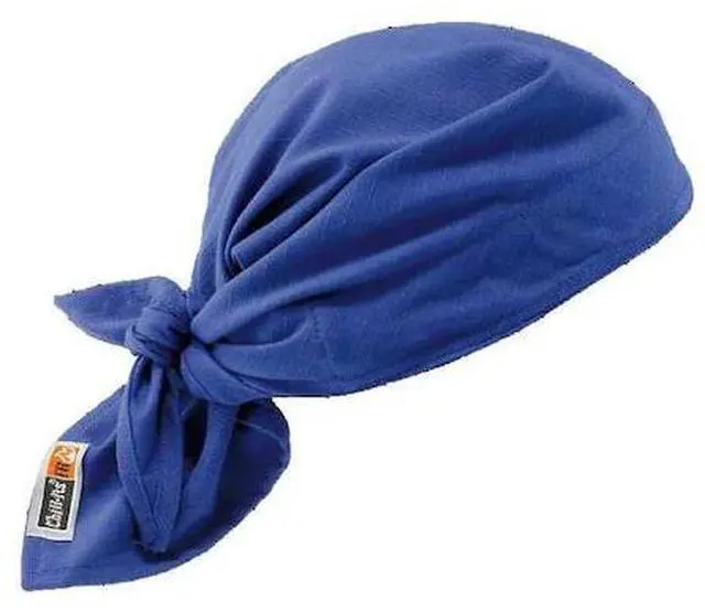 Main image of ERGODYNE 6710FR Flame Resistant Cooling Bandana, Blue, Cotton
