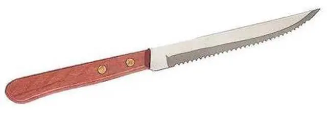 Main image of CRESTWARE SKPW2 Steak Knife,4-3/4 in. L,Wood Handle,PK12