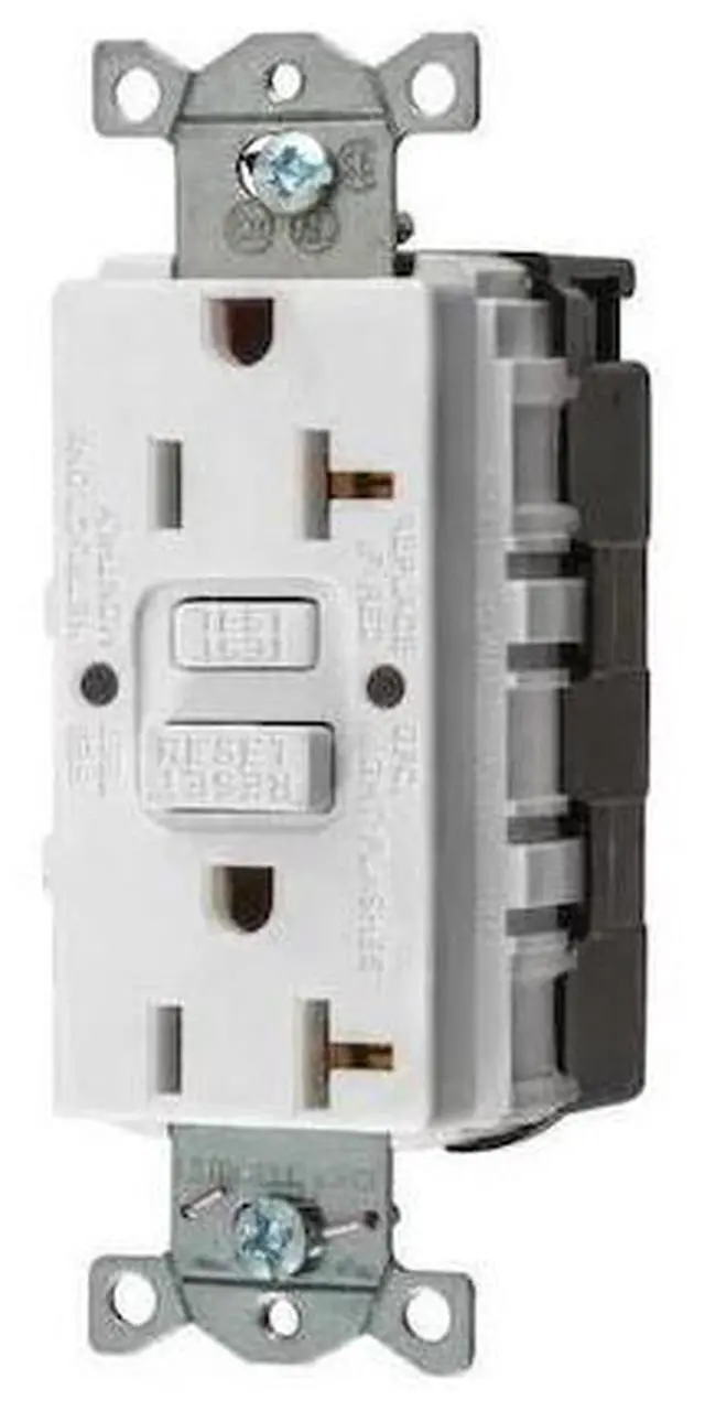 Alt view image 2 of 2 - HUBBELL SNAPGF20W GFCI Receptacle,20A,125VAC,5-20R,White
