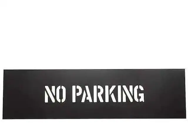 Main image of ZORO SELECT 1F122 Safety Stencil,No Parking,PVC Plastic