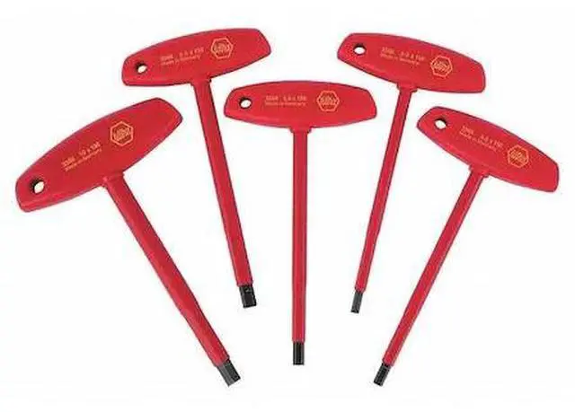 Alt view image 2 of 2 - WIHA TOOLS 33478 5 Piece Metric T-Shape Hex Key Set, 33478