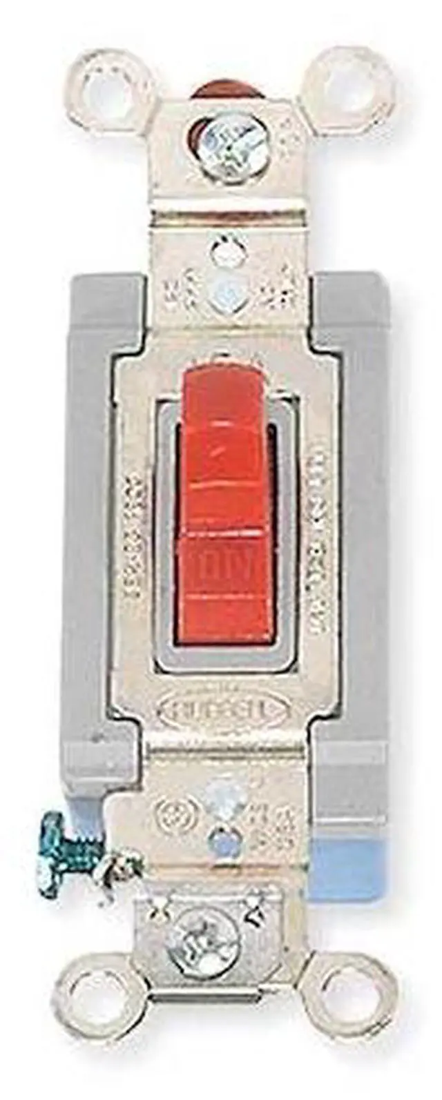 Alt view image 2 of 2 - HUBBELL WIRING DEVICE-KELLEMS HBL1201R Wall Swtch,1-Pole,120/277V,15A,Red,Toggl