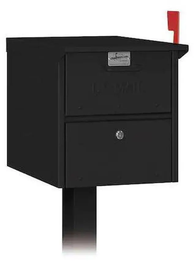 Alt view image 6 of 10 - Salsbury 4325BLK Roadside Mailbox Black
