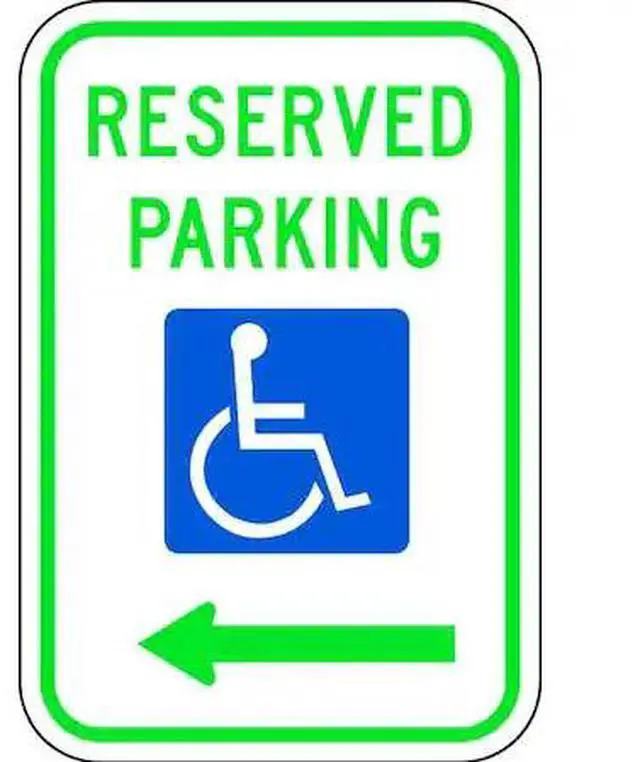 Alt view image 2 of 2 - LYLE R7-8L-12HA Reserved Parking Parking Sign,18" x 12, R7-8L-12HA