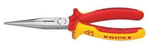 Alt view image 2 of 2 - KNIPEX 26 18 200 US 8" Chain Nose Side Cutting Plier, Insulated