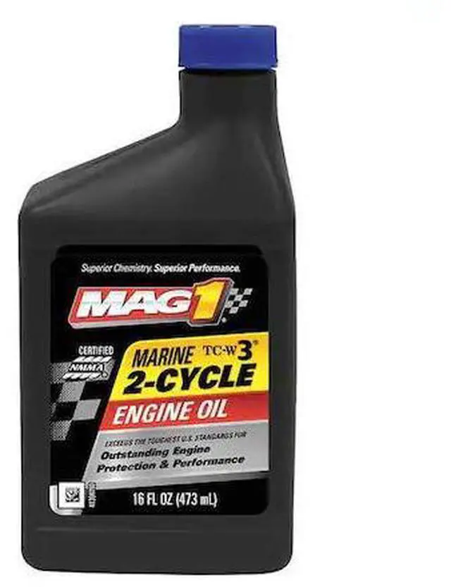 Main image of MAG 1 MAG60140 2-Cycle Synthetic Blend Marine Motor Oil, TC-W3 certified, Blue,