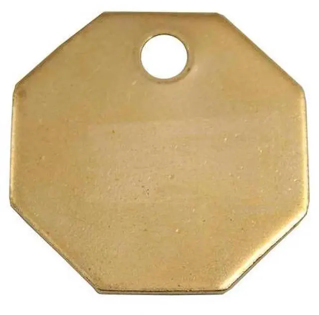 Main image of C.H. HANSON 42527 Blk Tag,1-1/4 x 1-1/4 In,Brs,PK25